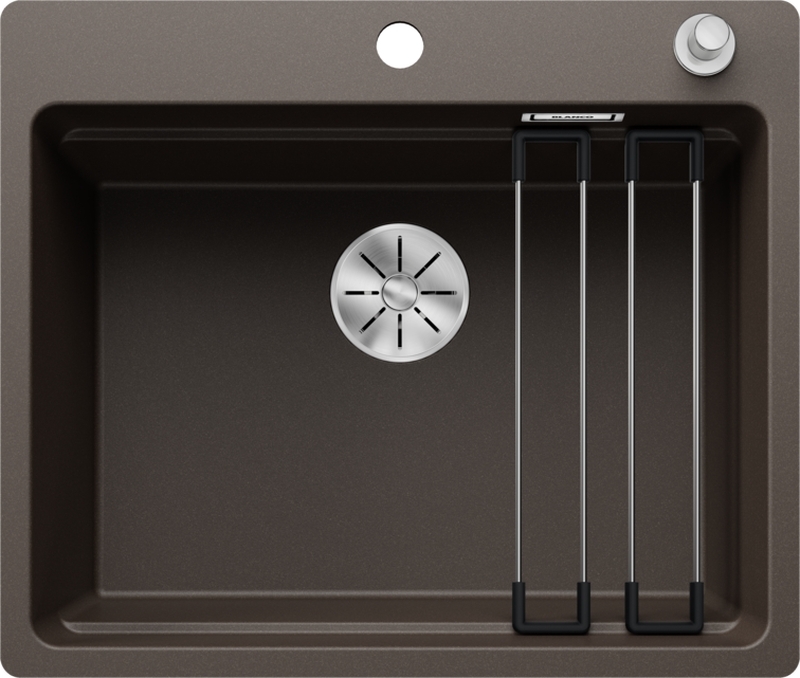 Blanco Etagon 6-F flush built-in sink, Silgranit PuraDur, cafe, InFino drain, 527679