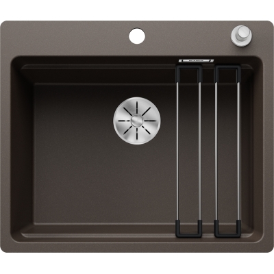 Blanco Etagon 6-F flush built-in sink, Silgranit PuraDur, cafe, InFino drain, 527679