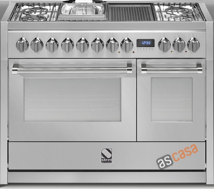 Steel Genesi 120, range cooker, 120 cm, multifunction, color stainless steel, G12FF-6MSS, with 5 year guarantee!