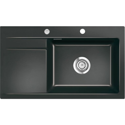 Systemceram KeraDomo STEMA 86 SL F in Nero (glossy), with 5 year guarantee