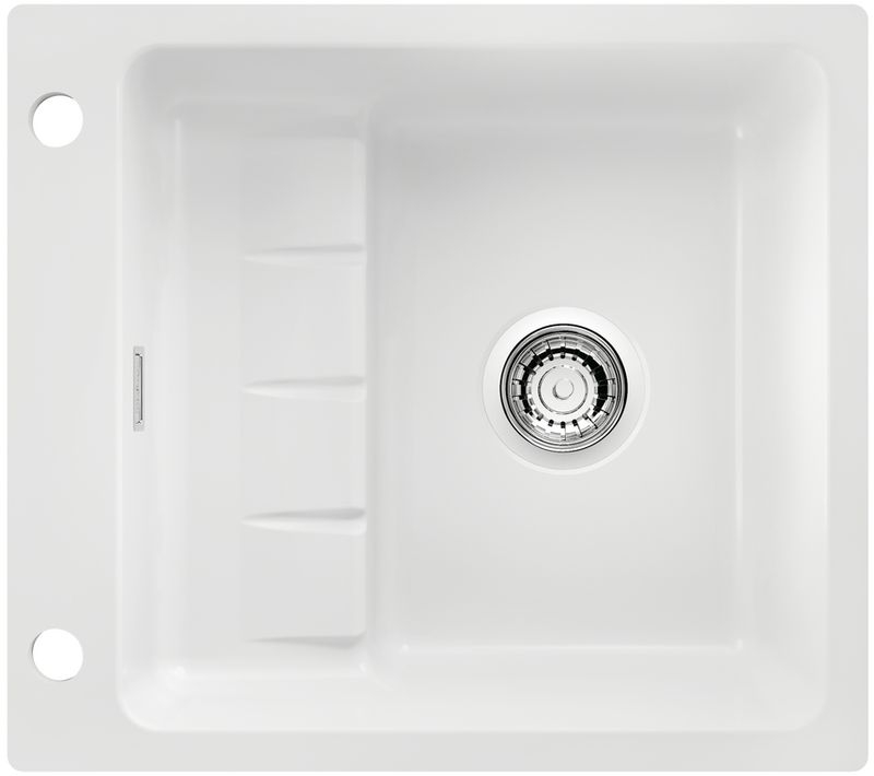 Naber PickUp F, flush built-in sink, matt white, 1091015