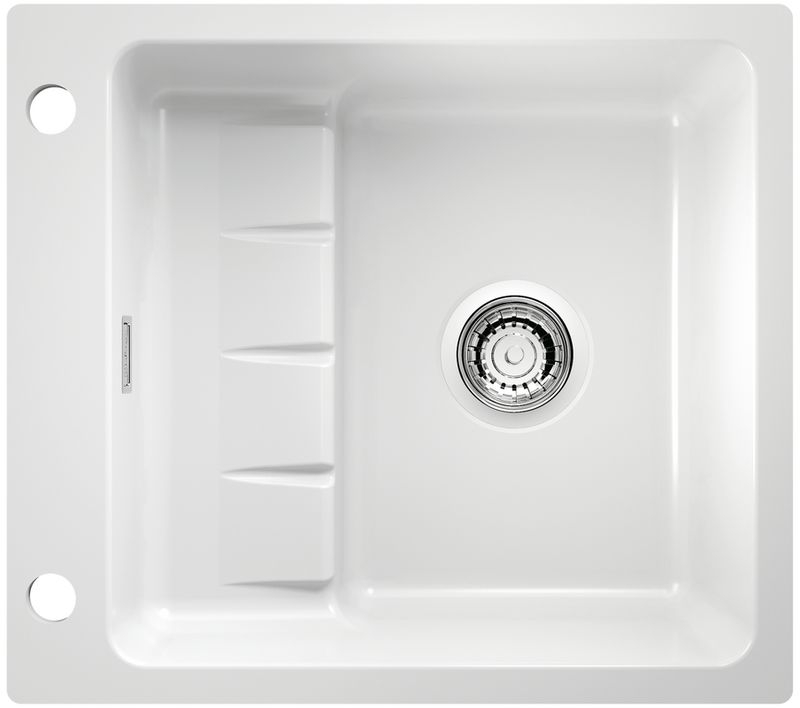 Naber PickUp F, flush built-in sink, glossy white, 1091011