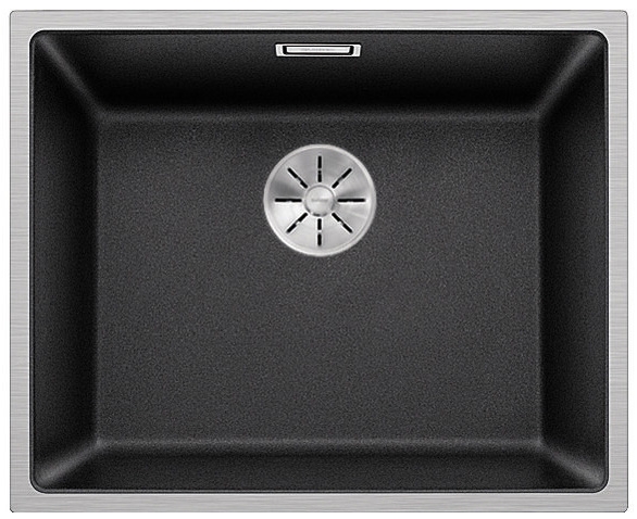 Blancosubline 500-IF SteelFrame Siligranit PuraDur 2, roostevabast terasest raam, värvus antratsiit, ilma AFB-ta, InFino äravool, 524107