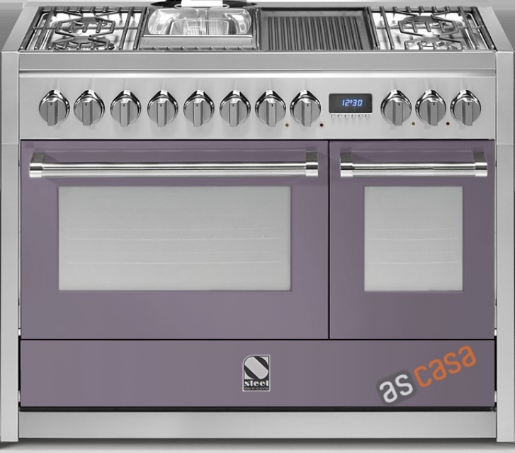 Steel Genesi 120, range cooker, 120 cm, multifunction, color Ametista, G12FF-6MAA, with 5 year guarantee!