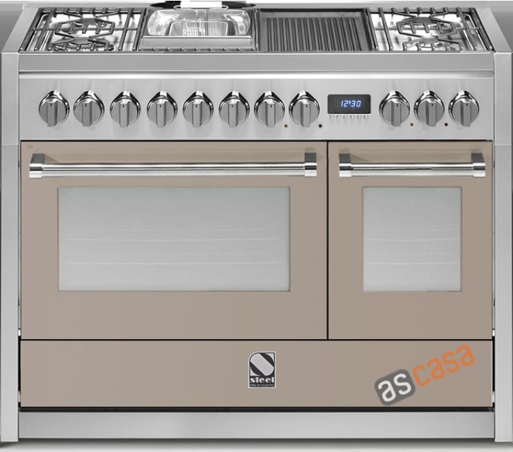 Steel Genesi 120, range cooker, 120 cm, multifunction, color Sabbia, G12FF-6MSA, with 5 year guarantee!