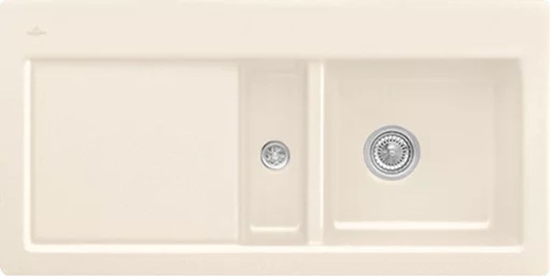 Villeroy &amp; Boch Subway 60 flat, color KR Crema, Classicline, basin on the right or basin on the left