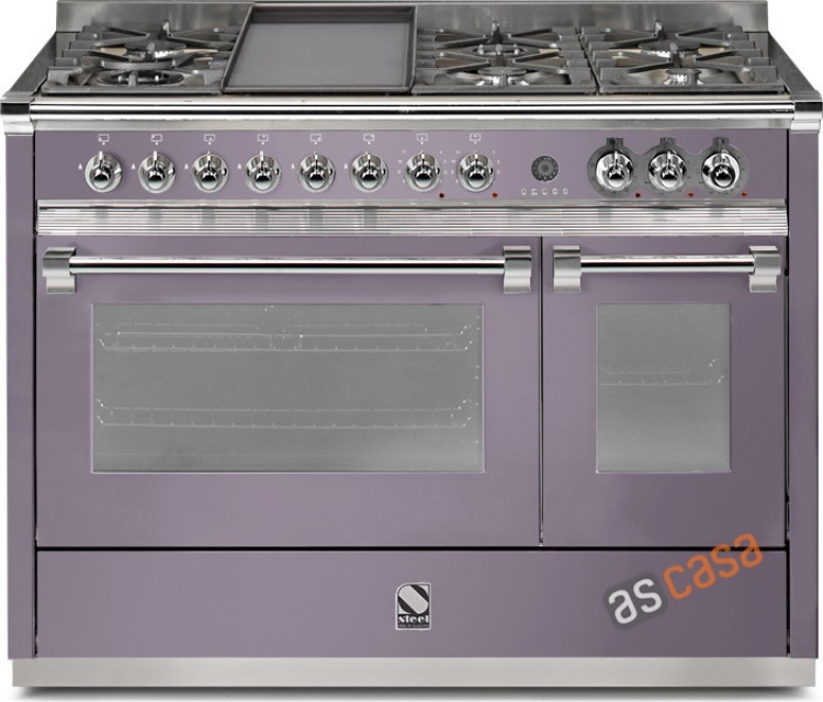 Steel Ascot 120, range cooker, 120 cm, multifunction, color Ametista, A12FF-6MAA, with 5 year guarantee!