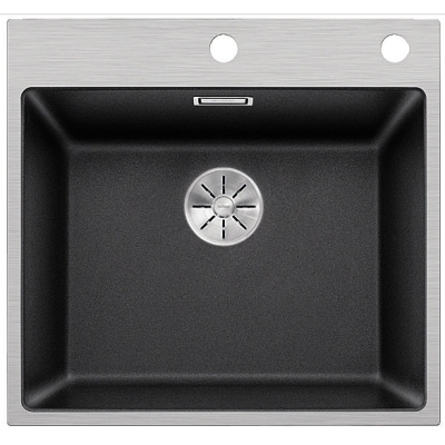 Blanco Subline 500-IF/A terasraam Silgranit PuraDur, roostevabast terasest raam, lame serv, värv antratsiit, InFino äravool, 524111