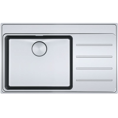 Franke Mythos MYX 211 A-86 SlimTop, плоский бортик, матовая нержавеющая сталь, раковина слева, 127.0642.074