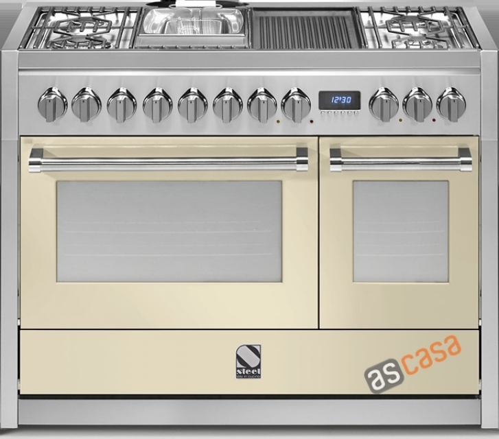 Steel Genesi 120, range cooker, 120 cm, multifunction, color cream, G12FF-6TCR, with 5 year guarantee!