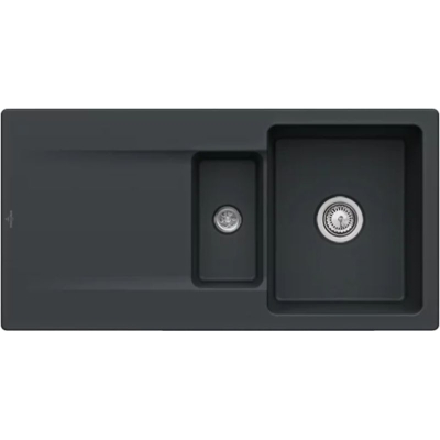 Villeroy &amp; Boch Siluet 60 R flat, color R7 Pure Black, Premiumline