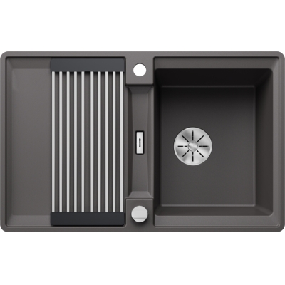 Blanco Adira 45 S-F flush built-in sink, Silgranit PuraDur, color rock gray, InFino drain, 527595