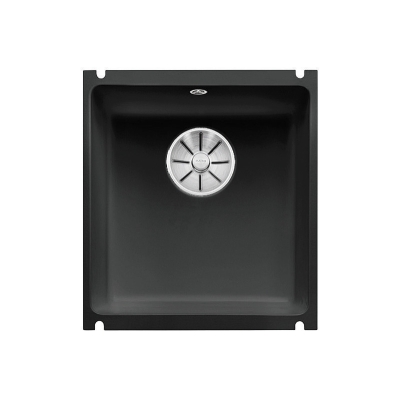 Blanco Subline 375-U ceramic PuraPlus, color black, InFino drain, 523732