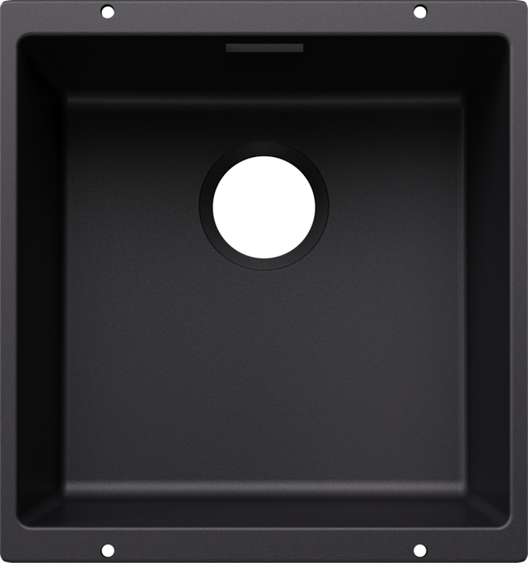 Blanco Subline 400-U undermount sink, Silgranit PuraDur, color black, 527786