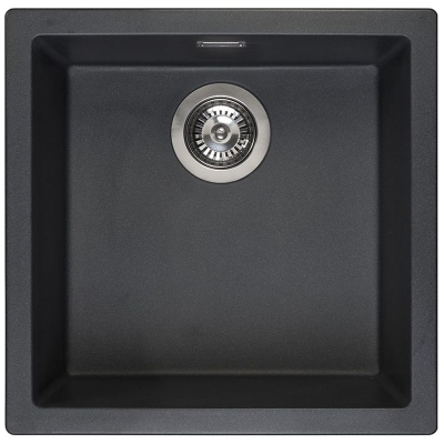 Reginox Amsterdam 40, sisseehitatud valamu Regi-Granit, värvus must hõbedane, R32312