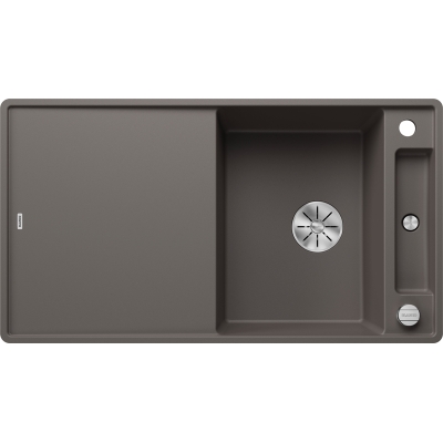 Blanco Axia III 5 S-F, flush, including glass cutting board, color volcano gray, InFino drain, 527224
