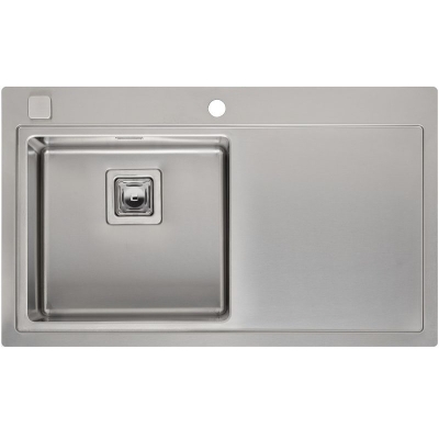 Reginox Phoenix 40 sisseehitatud/peale paigaldatav valamu satiin roostevabast terasest, kraanikauss vasakul, R32909