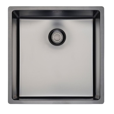 Reginox New York 40x40 Gun Metal Silver, stainless steel sink, R35115