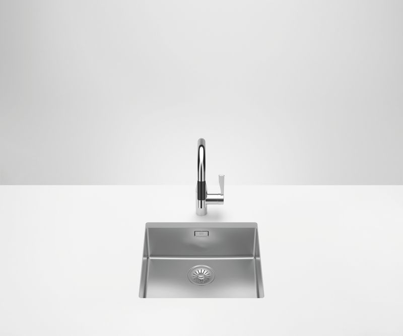 Dornbracht single basin base, polished stainless steel, 48 x 43 cm, 38450003-85