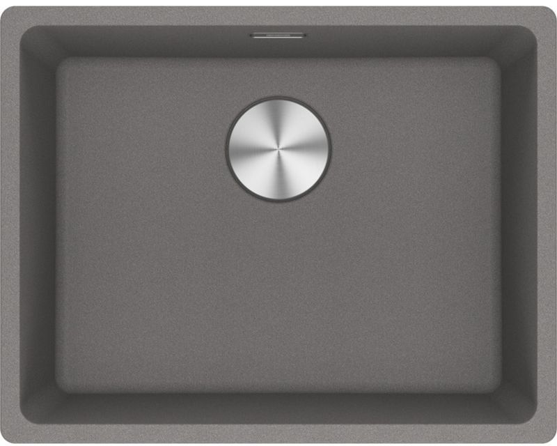 Franke Maris MRG 110-52 Fragranit+ stone gray, undermount sink 60 cm, push button valve, 125.0683.102