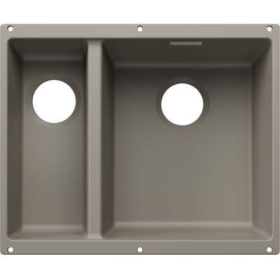 Blanco Subline 340/160-U undermount sink, Silgranit PuraDur, tartufo, basin on the right, 527817