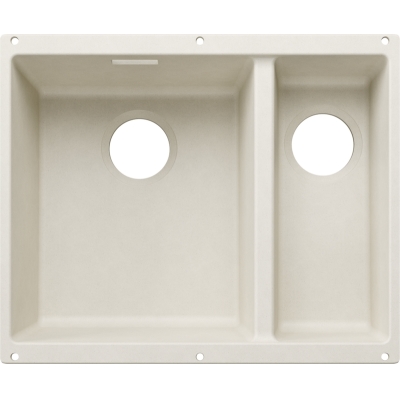 Подкладная мойка Blanco Subline 340/160-U, Silgranit PuraDur, мягкий белый, раковина слева, 527820