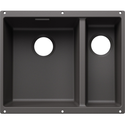 Под мойка Blanco Subline 340/160-U, Silgranit PuraDur, серый камень, раковина слева, 527822