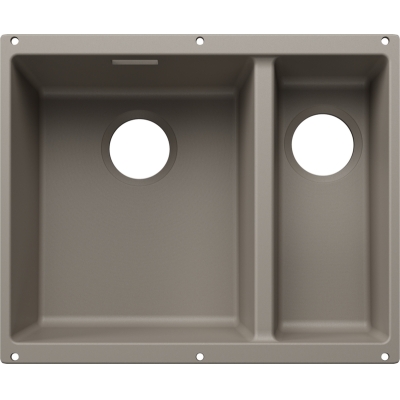 Blanco Subline 340/160-U all paigaldatav valamu, Silgranit PuraDur, tartufo, kraanikauss vasakul, 527825