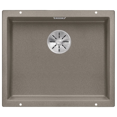 Blanco Subline 500-U Silgranit PuraDur 2, color tartufo, InFino drain, 523439