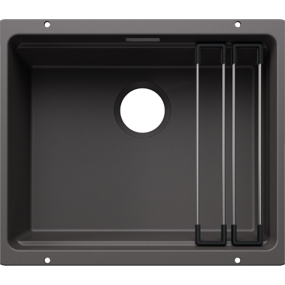 Blanco Etagon 500-U undermount sink, Silgranit PuraDur, color rock gray, 527758