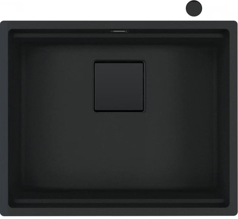 Franke Kubus 2 KNG 110-52 Fragranit+ Black Matt - Black Collection, undermount sink 60 cm, 125.0685.161