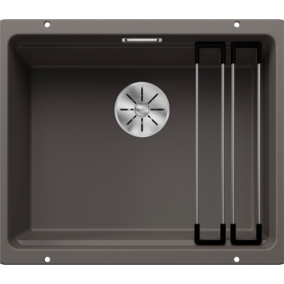 Blanco Etagon 500-U Silgranit PuraDur, color volcano gray, InFino drain, 527258