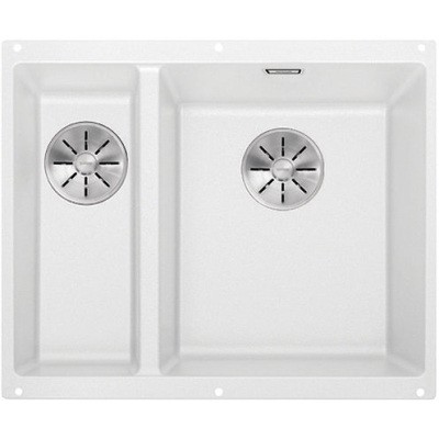 Blanco Subline 340/160-U Silgranit PuraDur 2 раковины справа, цвет белый, слив InFino, 523562