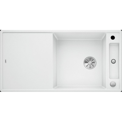 Blanco Axia III XL 6 S Silgranit PuraDur, color white, glass cutting board, InFino drain, 523514