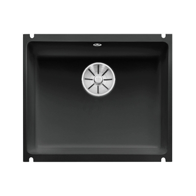 Blanco Subline 500-U керамика PuraPlus, цвет черный, слив InFino, 523740