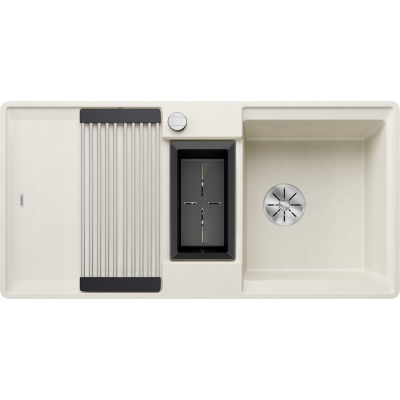 Blanco Adira 6 S-F встраиваемая мойка заподлицо, Silgranit PuraDur, цвет мягкий белый, слив InFino, 527614