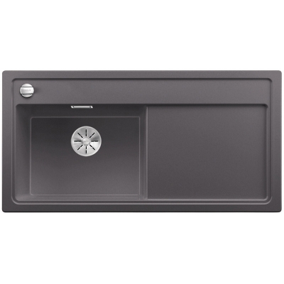 Умывальник Blanco Zenar XL 6 S-F слева, заподлицо, цвет «серый камень», слив InFino, 523926