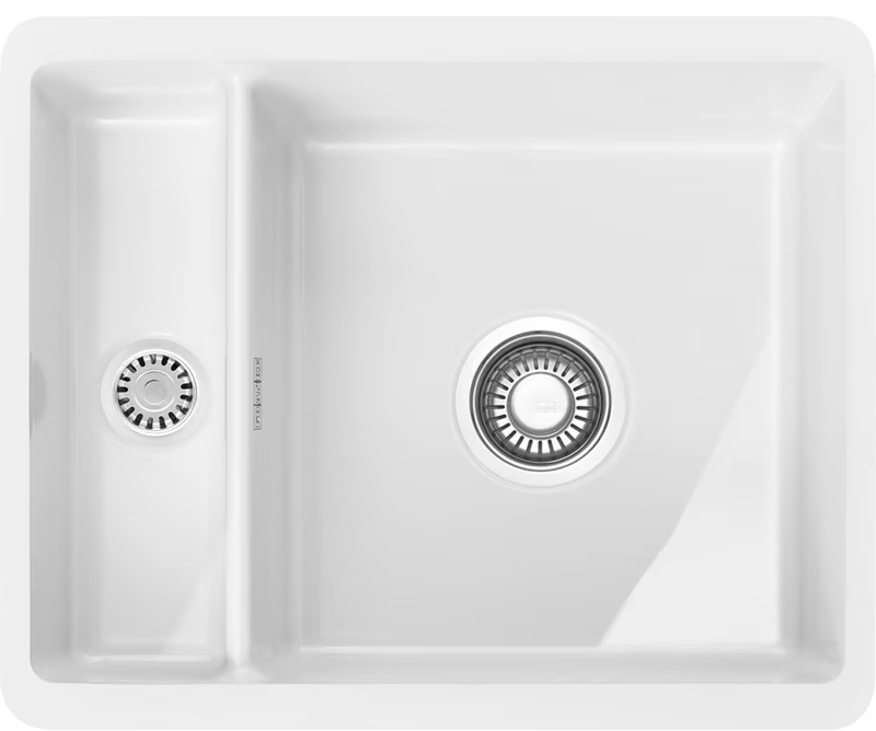 Franke Kubus KBK 160, Fraceram undermount ceramic sink, color Glacier, 126.0335.714