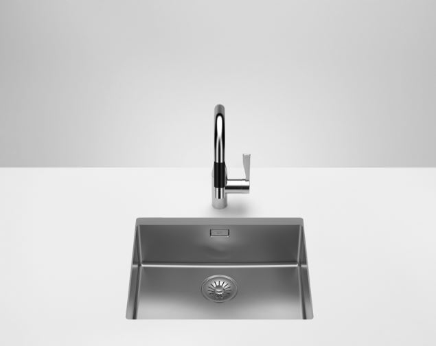 Dornbracht single basin substructure, polished stainless steel, 50 x 40 cm, 38500003-85