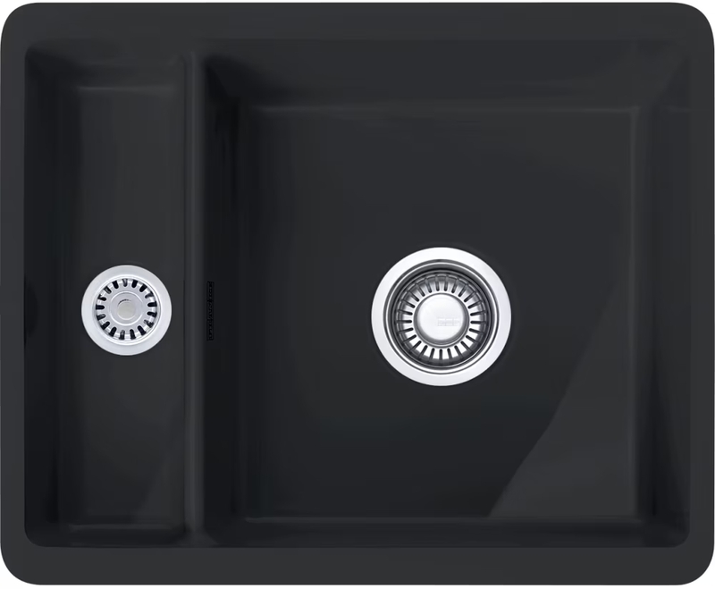 Franke Kubus KBK 160, Fraceram undermount ceramic sink, color Onyx, 126.0335.887