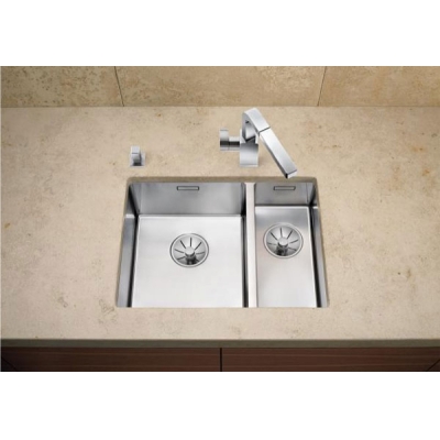 Blanco Claron 340/180-U, основная раковина слева, Steelart, слив InFino, 521609