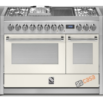 Terasest Genesi 120, pliit, 120 cm, Combisteam, värv Nuvola, G12SF-6BNA, garantiiga 5 aastat!