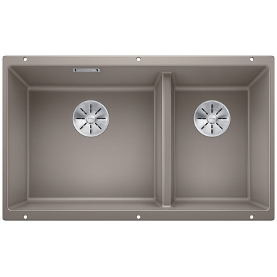 Blanco Subline 430/270-U Silgranit PuraDur 2, цвет тартуфо, слив InFino, 523158