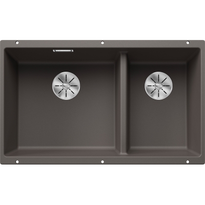 Blanco Subline 430/270-U Silgranit PuraDur 2, цвет серый вулкан, слив InFino, 527350