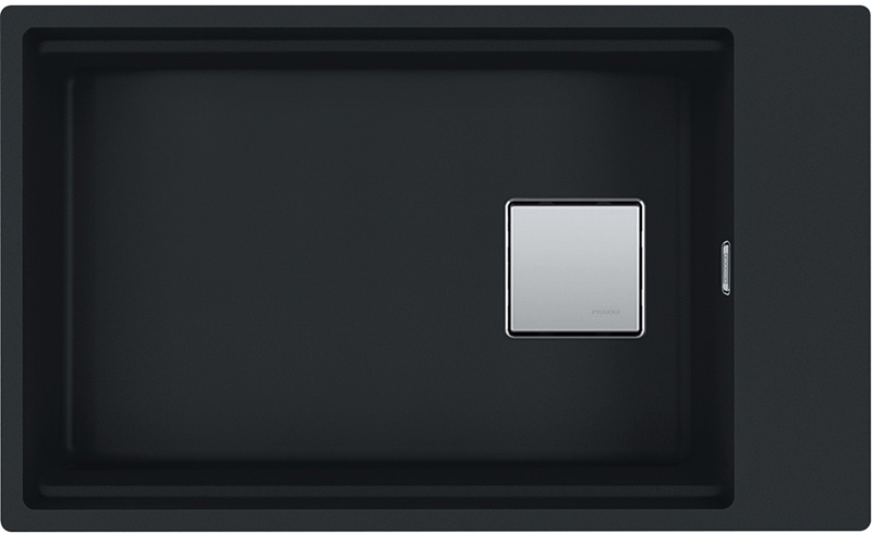 Franke Kubus 2 - KNG 110-62 Fragranit+ Black matt, 125.0627.321, undermount sink 80cm, 12606