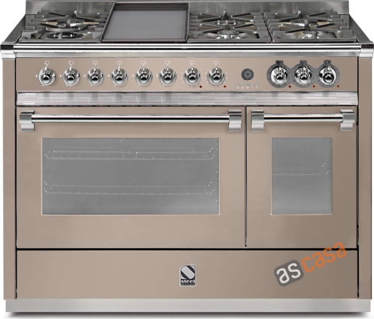 Steel Ascot 120, range cooker, 120 cm, Combisteam, color Sabbia, A12SF-6BSA, with 5 year guarantee!