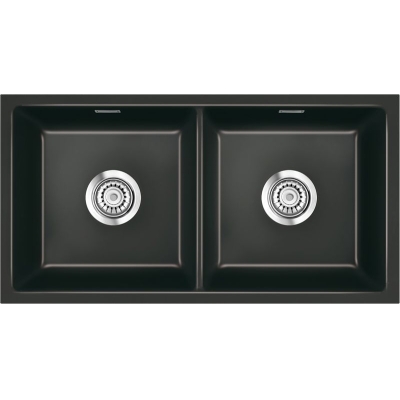 Systemceram KeraDomo MERA TWIN U värvis Nero (läikiv), 5-aastase garantiiga