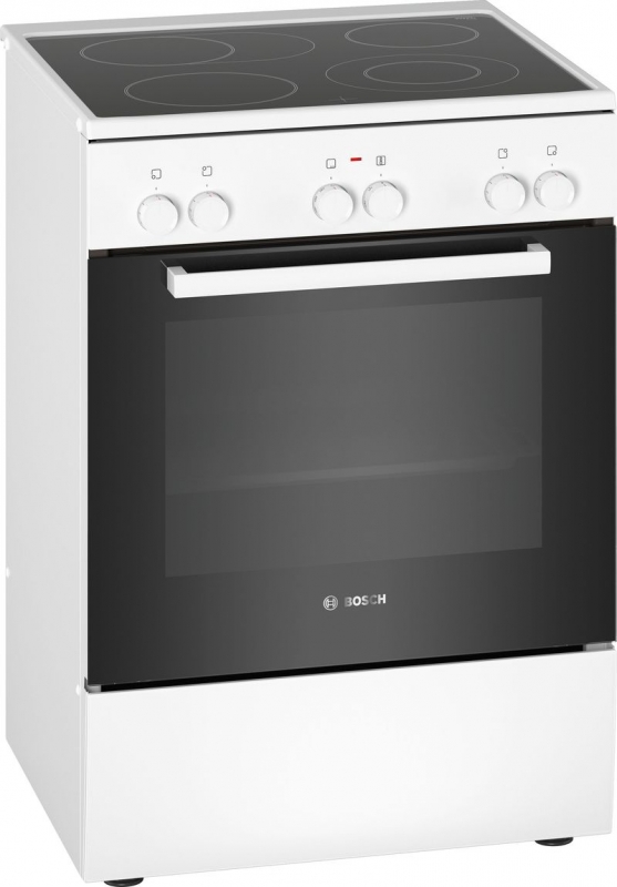 BOSCH HKA090220, electric freestanding stove, series 2, white, EEK: A, with 5 year guarantee!
