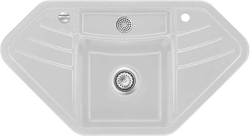 Systemceram KeraDomo VEGA ECK, color aluminum (matt), with 5 year guarantee