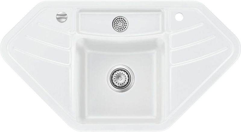 Systemceram KeraDomo VEGA ECK, color polar (matt), with 5 year guarantee